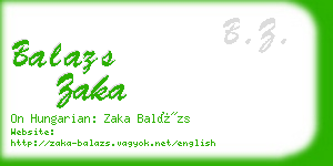balazs zaka business card